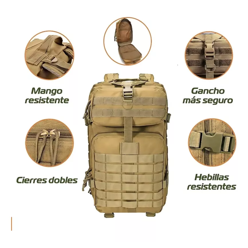 Mochila táctica militar 45L Multifuncional