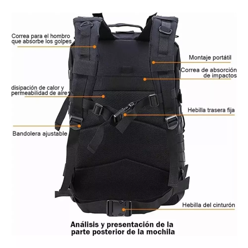 Mochila táctica militar 45L Multifuncional